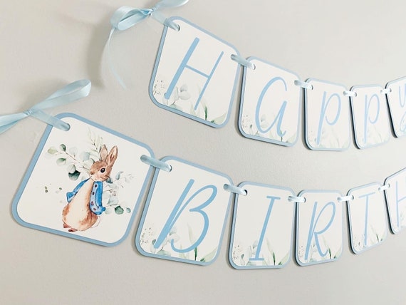 Peter Rabbit Birthday Decorations, Peter Rabbit Baby Shower Decorations, Peter Rabbit Birthday Banner, Easter Birthday, Easter Baby Shower Il_570xn