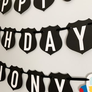 police happy birthday banner