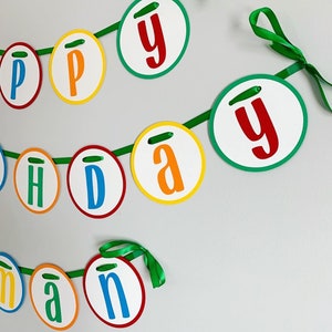 let's have a ball primary colors happy birthday banner for a its a ball to be one or its a ball to be two birthday party