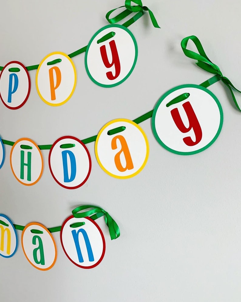 let's have a ball primary colors happy birthday banner for a its a ball to be one or its a ball to be two birthday party