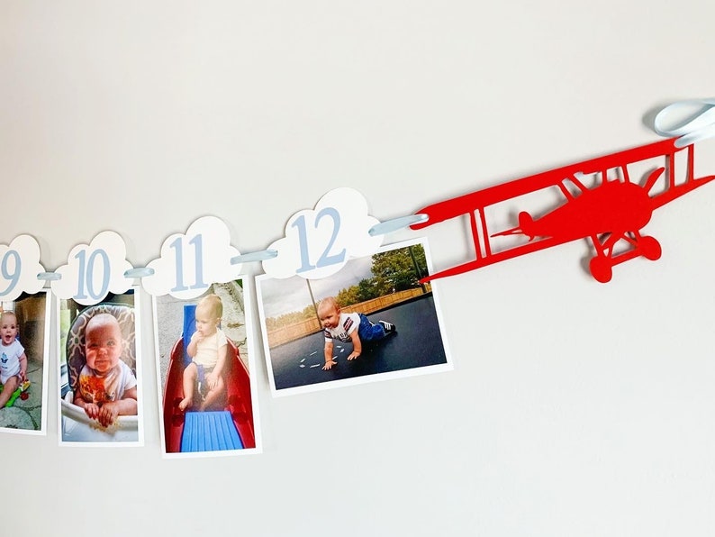 airplane first birthday photo banner