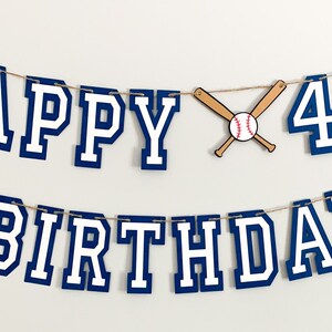 baseball birthday banner