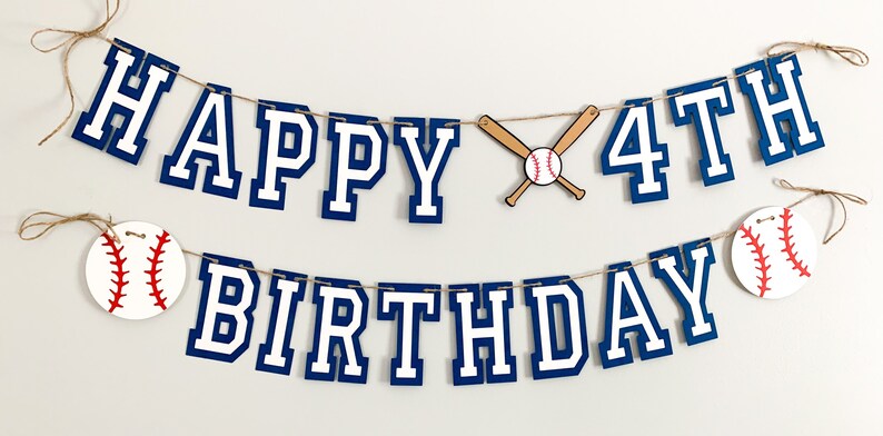 baseball birthday banner