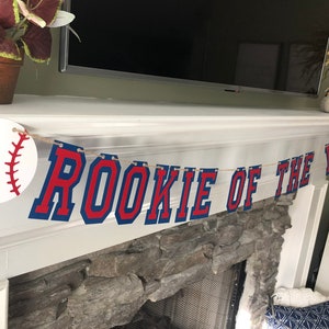 rookie of the year baseball cake smash photo session backdrop birthday banner