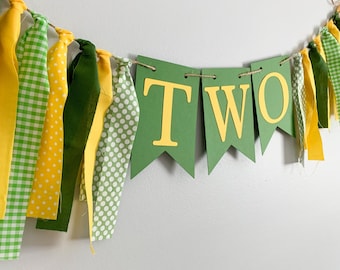 tractor birthday party decorations, green tractor high chair banner, tractor first birthday, tractor custom phrase banner, personalized
