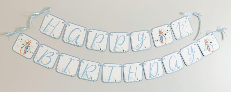 Pink Peter Rabbit Birthday Decorations, Girl Peter Rabbit Baby Shower Decorations, Peter Rabbit Birthday Banner, Easter Birthday, Baby Girl Blue