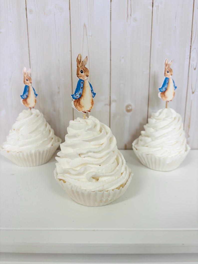 Peter Rabbit cupcake toppers