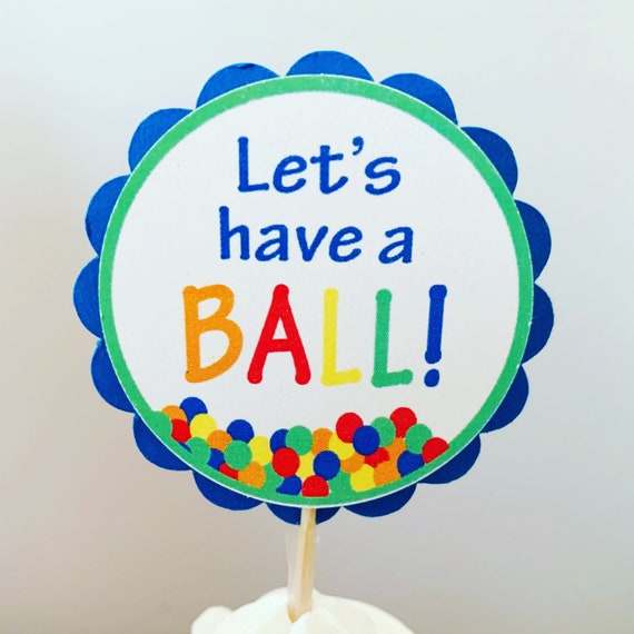 Let's Have A Ball Cupcake Toppers Il_570xn