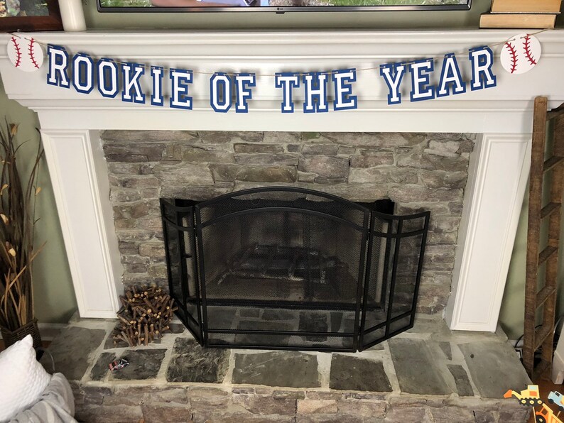 rookie of the year baseball cake smash photo session backdrop birthday banner