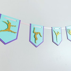 gymnastics birthday decorations, gymnastics banner, tumbling birthday decorations, gymnastics birthday banner, tumbling decorations, yoga