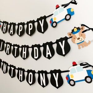 police happy birthday banner