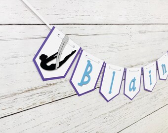 aerial silks yoga custom phrase banner, come fly with me, aerial yoga poses, aerial yoga instructor, girl birthday party decor, personalized