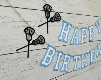 lacrosse birthday decor, all star sports, multi sport birthday, football baseball soccer basketball lacrosse birthday decor, personalized