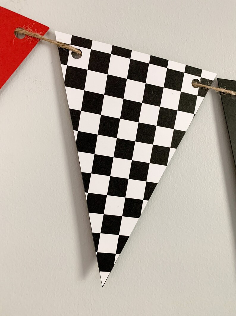 Racing Pennant Banner Race Car Birthday Decorations Monster - Etsy