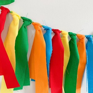 Let's have a ball, It's a ball to be one high chair banner featuring primary colors