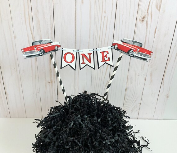 vintage car cake topper, vintage car first birthday decoration, car cake topper, race car birthday, race car cake topper, racing cake topper Il_570xn