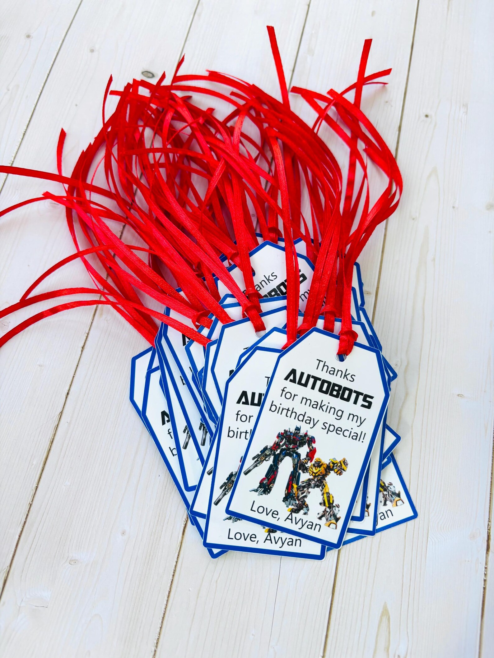 Transformers Birthday Party Favor Tags, Transformers Birthday Party ...