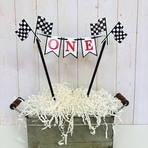 checkered flag racing cake topper, racing birthday party decorations, racing cake topper, custom racing colors, personalized cake topper