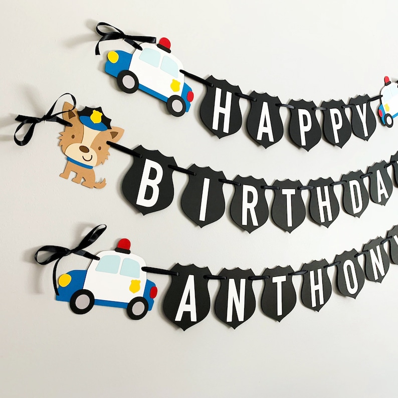 police happy birthday banner