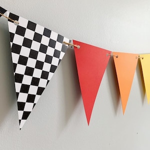 Racing Pennant Banner, Race Car Birthday Decorations, Monster Truck ...
