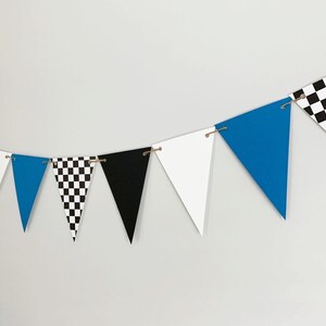 Checkered Flag Racing Pennant Banner