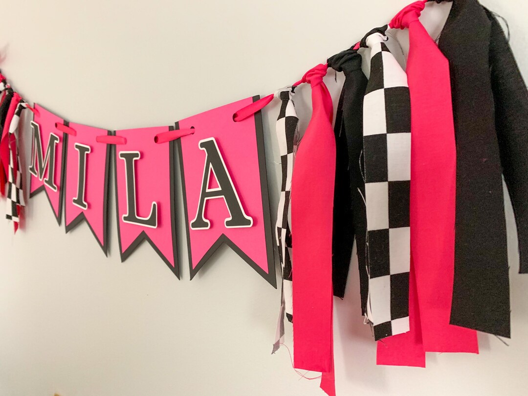 Pink Race Car Birthday, Girl Race Car Birthday, Pink Race Car High ...