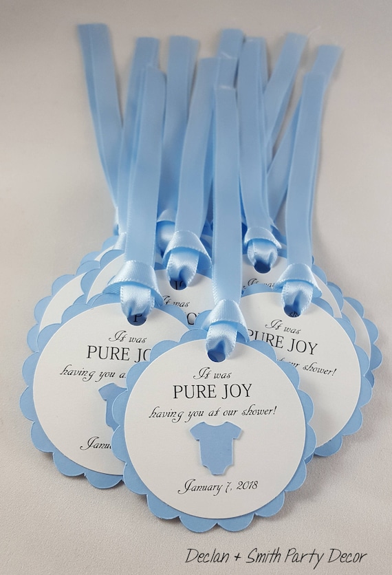 baby boy shower favor tags