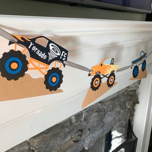 Monster Truck Birthday Decorations*Monster Trucks*Monster Truck Banner*Monster Truck Rally*Big Trucks Party*Trucks Birthday Party