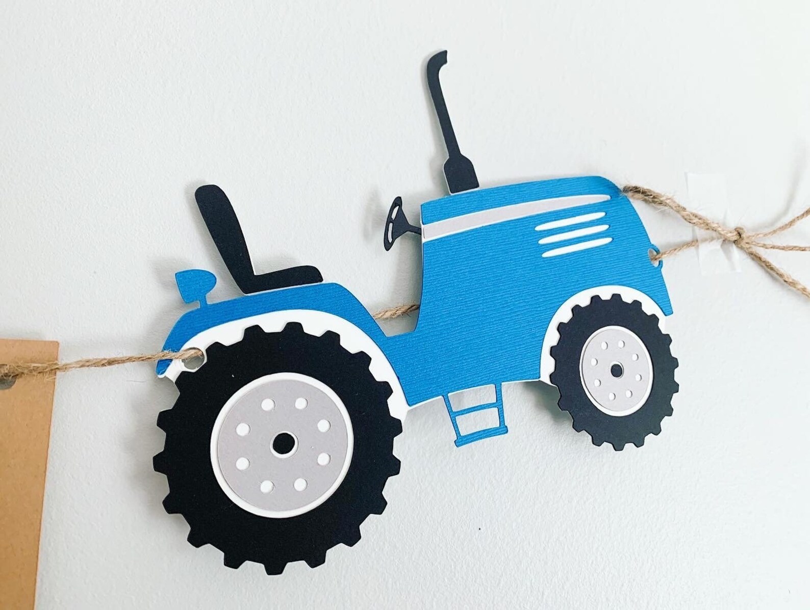 Blue Tractor Birthday Decorations Blue Tractor Age Banner Etsy