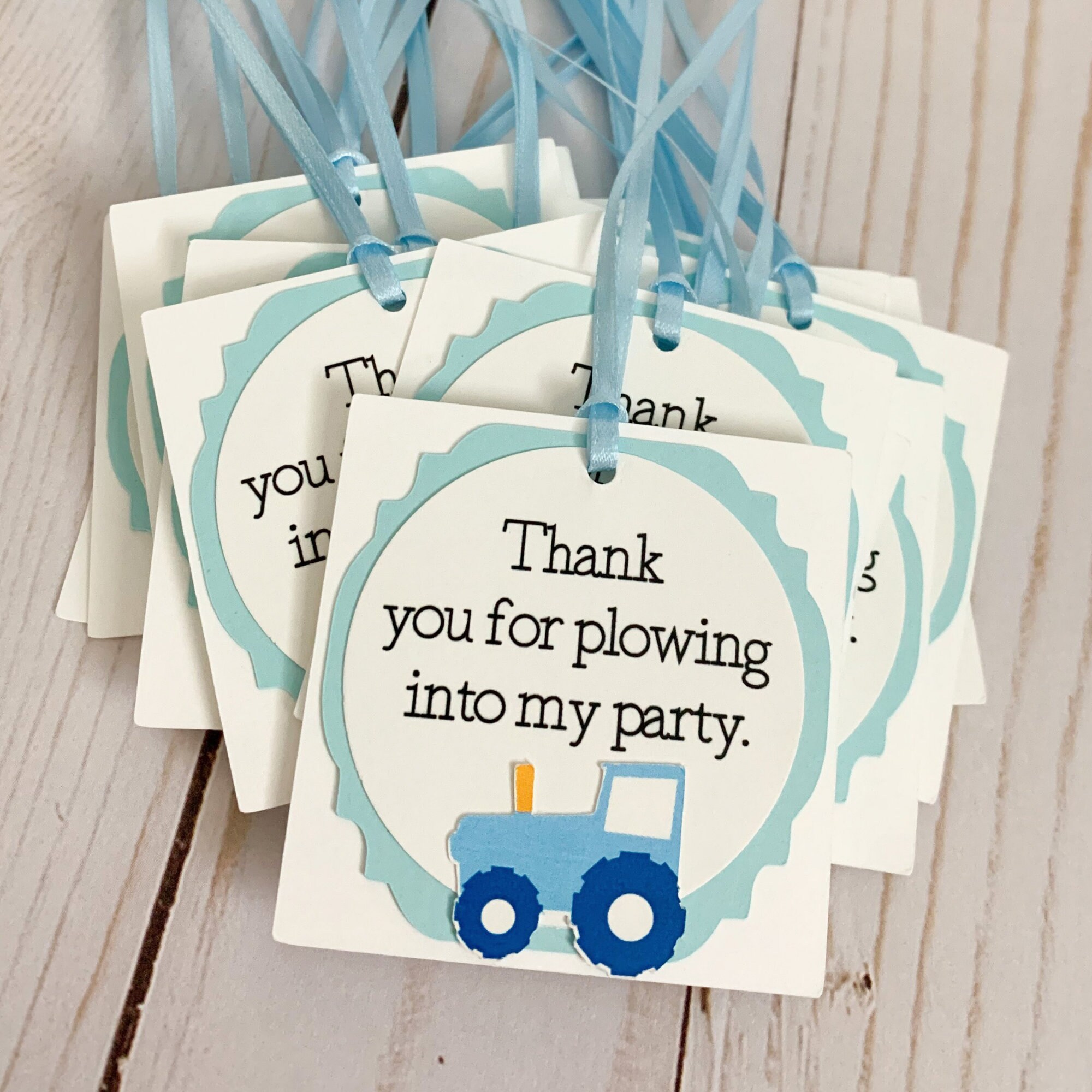 Blue Tractor Birthday Party Decorations Blue Tractor Baby Etsy