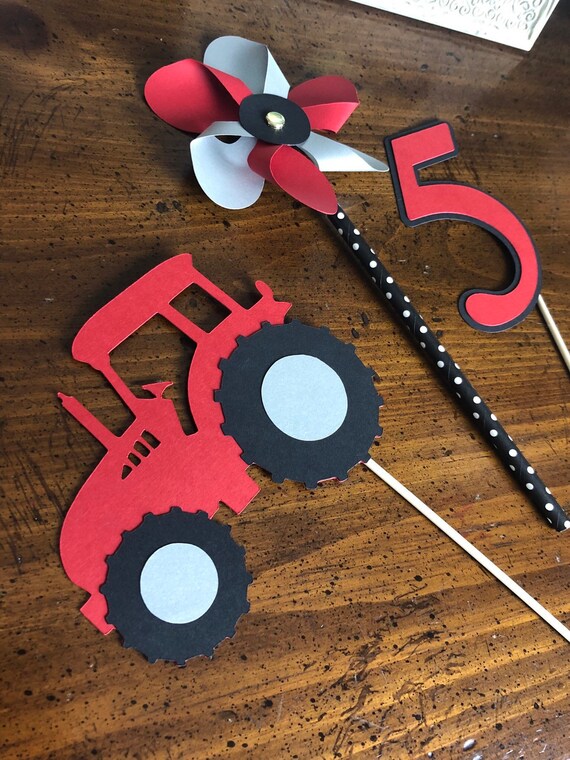 red tractor birthday decorations*tractor party decorations*tractor