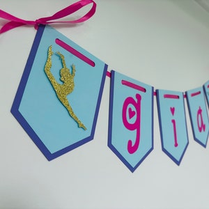 gymnasts birthday decorations, gymnastics banner, tumbling birthday decorations, gymnastics birthday banner, cheerleading, dance