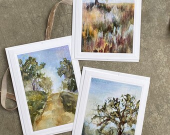 Oak Tree Painting Art Cards, Trees, Handmade Notecards, Blank Notecards, Greeting Cards