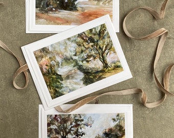 Oak Tree Painting Art Cards, Trees, Handmade Notecards, Blank Notecards, Greeting Cards