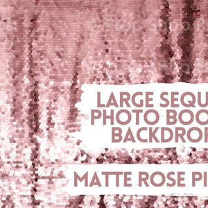 FREE SHIPPING Matte Rose Pink  Large Sequin Photo Booth Backdrop, Photo Booth Backdrop, Photographer Backdrop, Photography Backdrop, Sequin