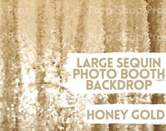 FREE SHIPPING Honey Gold Large Sequin Photo Booth Backdrop, Photo Booth Backdrop, Photographer Backdrop, Photography Backdrop, Sequin