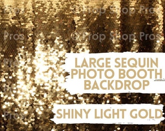Shiny Light Gold  Large Sequin Photo Booth Backdrop, Photo Booth Backdrop, Photographer Backdrop, Photography Backdrop, Sequin Backdrop