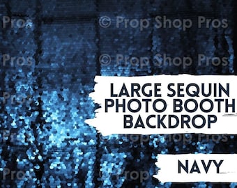 FREE SHIPPING Navy Large Sequin Photo Booth Backdrop, Photo Booth Backdrop, Photographer Backdrop, Photography Backdrop, Sequin Backdrop