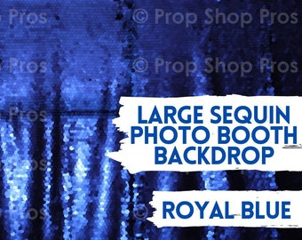 FREE SHIP Royal Blue  Large Sequin Photo Booth Backdrop, Photo Booth Backdrop, Photographer Backdrop, Photography Backdrop, Sequin Backdrop