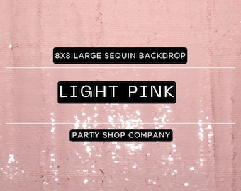 FREE SHIP Light Pink Large Sequin Photo Booth Backdrop, Photo Booth Backdrop, Photographer Backdrop, Photography Backdrop, Sequin Backdrop