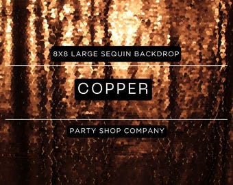 FREE SHIPPING Copper Large Sequin Photo Booth Backdrop, Photo Booth Backdrop, Photographer Backdrop, Photography Backdrop, Sequin Backdrop