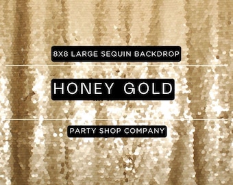 FREE SHIPPING Honey Gold Large Sequin Photo Booth Backdrop, Photo Booth Backdrop, Photographer Backdrop, Photography Backdrop, Sequin