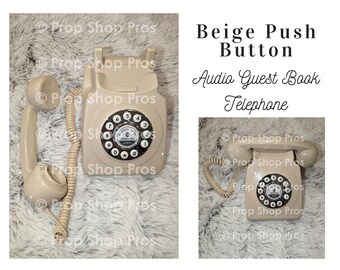 FREE SHIPPING! Beige Audio Guestbooks Phone Wedding Recorder a great addition to any special occasion - Wedding Guestbook - Beige Phone