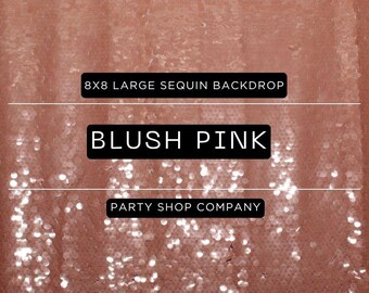 FREE SHIPPING Blush Pink Large Sequin Photo Booth Backdrop, Photo Booth Backdrop, Photographer Backdrop, Photography Backdrop, Sequin