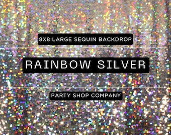 FREE SHIPPING Rainbow Sparkle  Large Sequin Photo Booth Backdrop, Photo Booth Backdrop, Photographer Backdrop, Photography Backdrop, Sequin