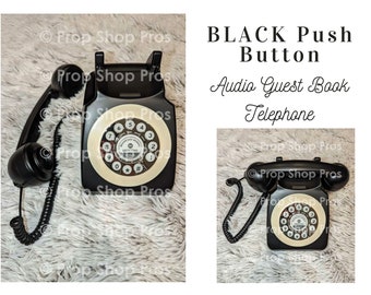 FREE SHIPPING Black Push Button Audio Guestbooks Phone Wedding Recorder a great addition to any special occasion - Wedding Guestbook
