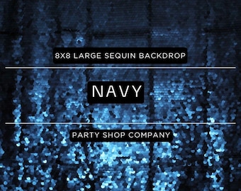 FREE SHIPPING Navy Large Sequin Photo Booth Backdrop, Photo Booth Backdrop, Photographer Backdrop, Photography Backdrop, Sequin Backdrop