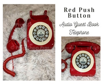 FREE SHIPPING Red Audio Guestbooks Phone Wedding Recorder a great addition to any special occasion - Wedding Guestbook