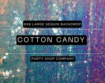 FREE SHIPPING Cotton Candy Large Sequin Photo Booth Backdrop | Photo Booth Backdrops