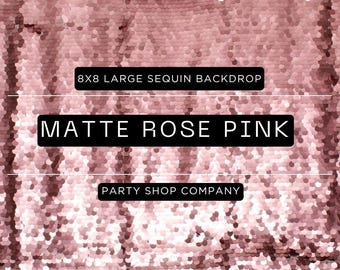 FREE SHIPPING Matte Rose Pink  Large Sequin Photo Booth Backdrop, Photo Booth Backdrop, Photographer Backdrop, Photography Backdrop, Sequin
